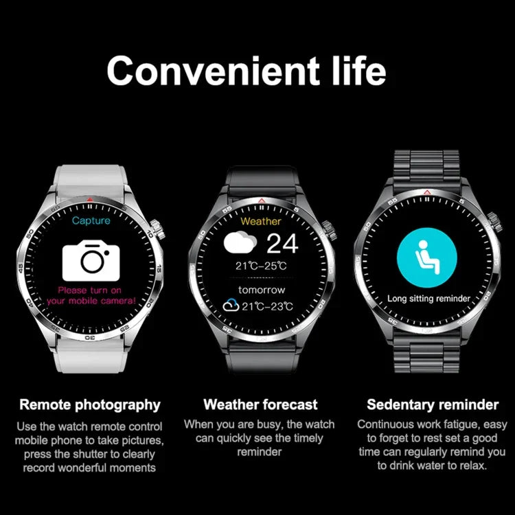 GTS4/LT09 1.5 inch IP67 Fitness Wellness Smart Watch Support Bluetooth Call / Sleep / Blood Oxygen / Heart Rate Health Monitor, Silicone Strap, Steel Strap