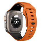 Wave Texture Reverse Buckle Silicone Watch Band, For Apple Watch Ultra 2 49mm, For Apple Watch Series 9 45mm, For Apple Watch Series 9 41mm, For Apple Watch Ultra 49mm