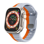 Wave Texture Reverse Buckle Silicone Watch Band, For Apple Watch Ultra 2 49mm, For Apple Watch Series 9 45mm, For Apple Watch Series 9 41mm, For Apple Watch Ultra 49mm