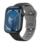 Wave Texture Reverse Buckle Silicone Watch Band, For Apple Watch Ultra 2 49mm, For Apple Watch Series 9 45mm, For Apple Watch Series 9 41mm, For Apple Watch Ultra 49mm