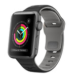 Wave Texture Reverse Buckle Silicone Watch Band, For Apple Watch Series 4 44mm, For Apple Watch Series 4 40mm, For Apple Watch Series 3 38mm, For Apple Watch Series 3 42mm