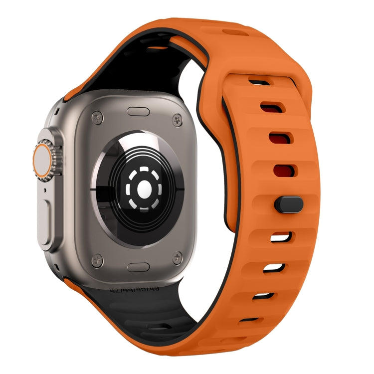 Wave Texture Reverse Buckle Silicone Watch Band, For Apple Watch Series 2 42mm, For Apple Watch Series 2 38mm, For Apple Watch 42mm, For Apple Watch 38mm