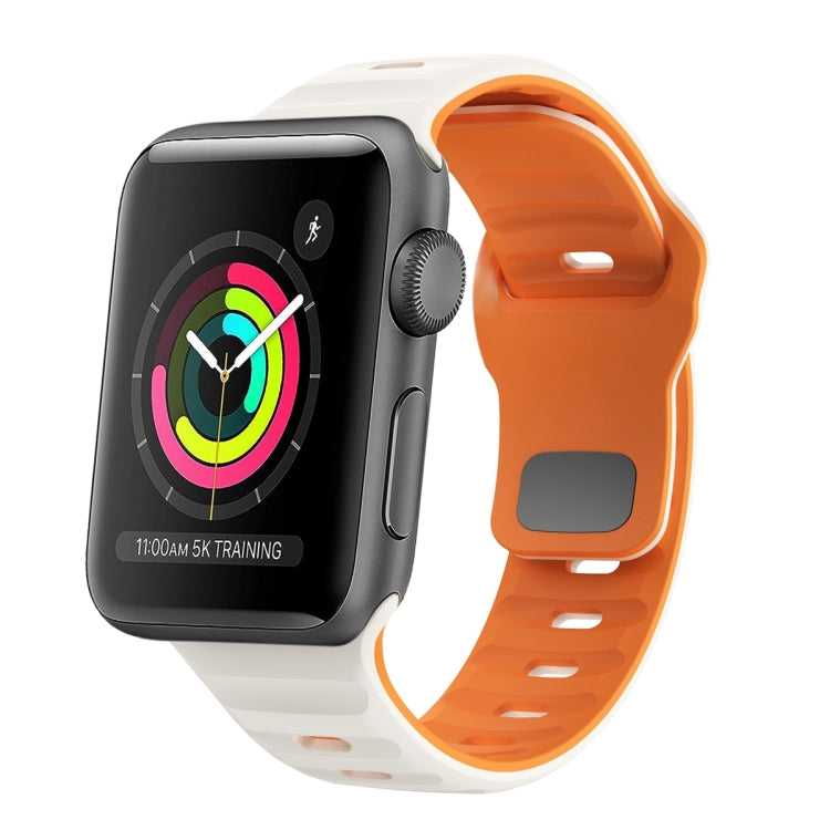 Wave Texture Reverse Buckle Silicone Watch Band, For Apple Watch Series 2 42mm, For Apple Watch Series 2 38mm, For Apple Watch 42mm, For Apple Watch 38mm