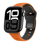 Wave Texture Reverse Buckle Silicone Watch Band, For Apple Watch Series 10 46mm, For Apple Watch Series 10 42mm, For Apple Watch SE 2023 44mm, For Apple Watch SE 2023 40mm