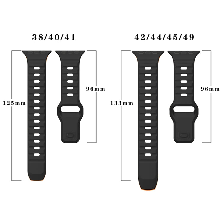 Wave Texture Reverse Buckle Silicone Watch Band, For Apple Watch Ultra 2 49mm, For Apple Watch Series 9 45mm, For Apple Watch Series 9 41mm, For Apple Watch Ultra 49mm
