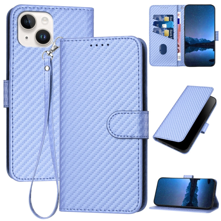 YX0070 Carbon Fiber Buckle Leather Phone Case with Lanyard, For iPhone 13 Pro Max, For iPhone 13 Pro, For iPhone 13, For iPhone 13 mini, For iPhone 12 / 12 Pro, For iPhone 12 Pro Max