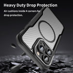 Carbon Fiber Texture MagSafe Translucent Phone Case, For iPhone 11 Pro Max, For iPhone 11, For iPhone 11 Pro