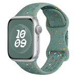 Hole Style Butterfly Buckle Camouflage Silicone Watch Band, For Apple Watch Series 10 46mm, For Apple Watch Series 10 42mm, For Apple Watch SE 2023 44mm, For Apple Watch SE 2023 40mm