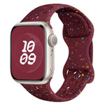 Hole Style Butterfly Buckle Camouflage Silicone Watch Band, For Apple Watch Series 7 41mm, For Apple Watch Series 7 45mm, For Apple Watch SE 40mm, For Apple Watch SE 44mm