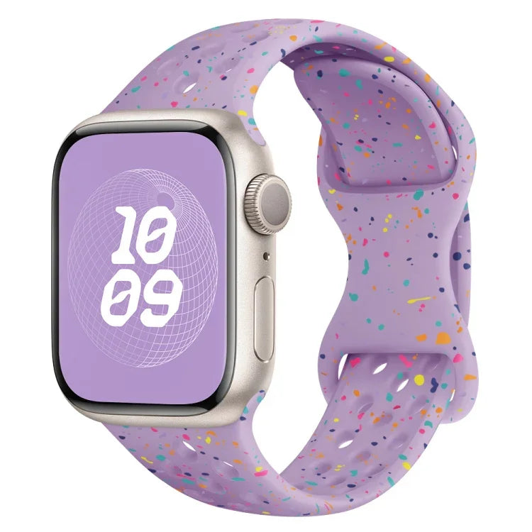 Hole Style Butterfly Buckle Camouflage Silicone Watch Band, For Apple Watch Series 2 42mm, For Apple Watch Series 2 38mm, For Apple Watch 42mm, For Apple Watch 38mm