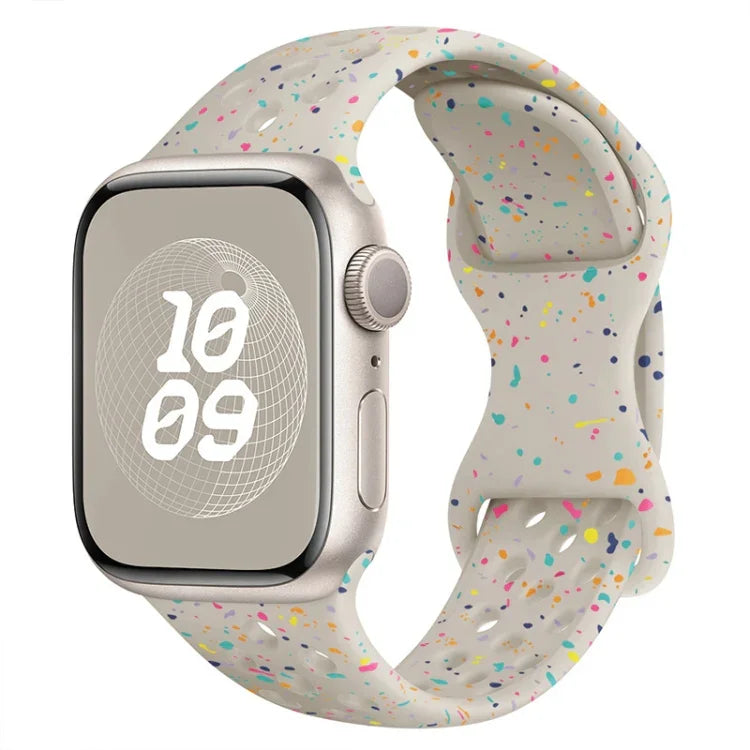 Hole Style Butterfly Buckle Camouflage Silicone Watch Band, For Apple Watch Series 2 42mm, For Apple Watch Series 2 38mm, For Apple Watch 42mm, For Apple Watch 38mm