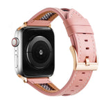 Mesh Calfskin Genuine Leather Watch Band, For Apple Watch SE 2023 44mm, For Apple Watch SE 2023 40mm, For Apple Watch Ultra 2 49mm, For Apple Watch Series 9 45mm, For Apple Watch Series 9 41mm, For Apple Watch Ultra 49mm
