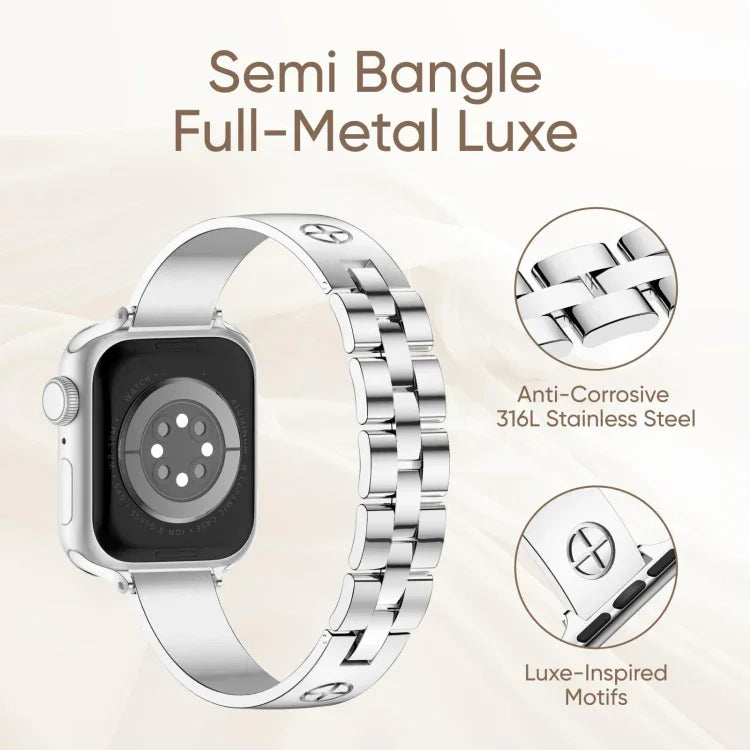 Cross Bracelet Stainless Steel Watch Band, For Apple Watch SE 40mm, For Apple Watch SE 44mm, For Apple Watch Series 6 40mm, For Apple Watch Series 6 44mm, For Apple Watch Series 5 44mm, For Apple Watch Series 5 40mm, For Apple Watch Series 4 44mm