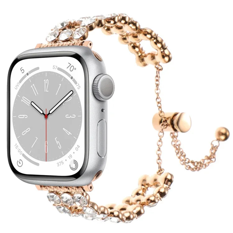 Rhinestone Metal Bracelet Watch Band, For Apple Watch SE 40mm, For Apple Watch SE 44mm, For Apple Watch Series 6 40mm, For Apple Watch Series 6 44mm, For Apple Watch Series 5 44mm, For Apple Watch Series 5 40mm, For Apple Watch Series 4 44mm           ...
