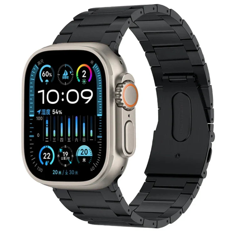 PG63 Three-Bead Protrusion Titanium Metal Watch Band, For Apple Watch Series 10 46mm, For Apple Watch Series 10 42mm, For Apple Watch SE 2023 44mm, For Apple Watch SE 2023 40mm, For Apple Watch Ultra 2 49mm, For Apple Watch Series 9 45mm               ...