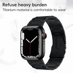 PG63 Three-Bead Protrusion Titanium Metal Watch Band, For Apple Watch Series 10 46mm, For Apple Watch Series 10 42mm, For Apple Watch SE 2023 44mm, For Apple Watch SE 2023 40mm, For Apple Watch Ultra 2 49mm, For Apple Watch Series 9 45mm               ...
