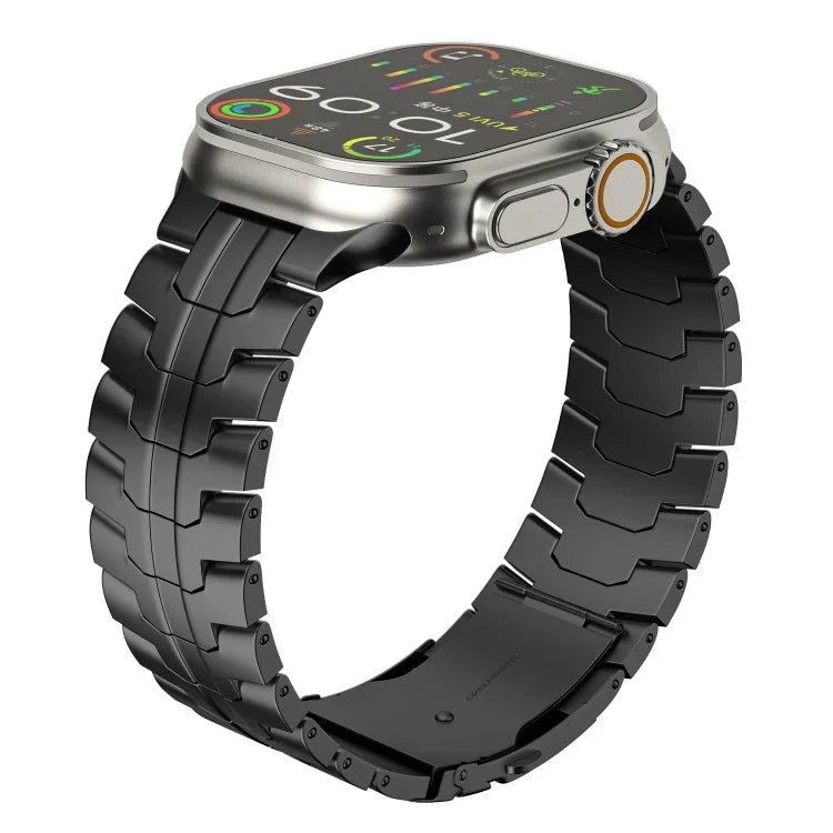 Double Lock Buckle Turtle Titanium Steel Watch Band, For Apple Watch 42mm, For Apple Watch 38mm