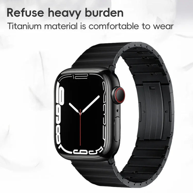 PG65 Single Bead Bamboo Joint Spring Bars Titanium Metal Watch Band, For Apple Watch Series 6 40mm, For Apple Watch Series 6 44mm, For Apple Watch Series 5 44mm, For Apple Watch Series 5 40mm, For Apple Watch Series 4 44mm, For Apple Watch Series 4 40m...