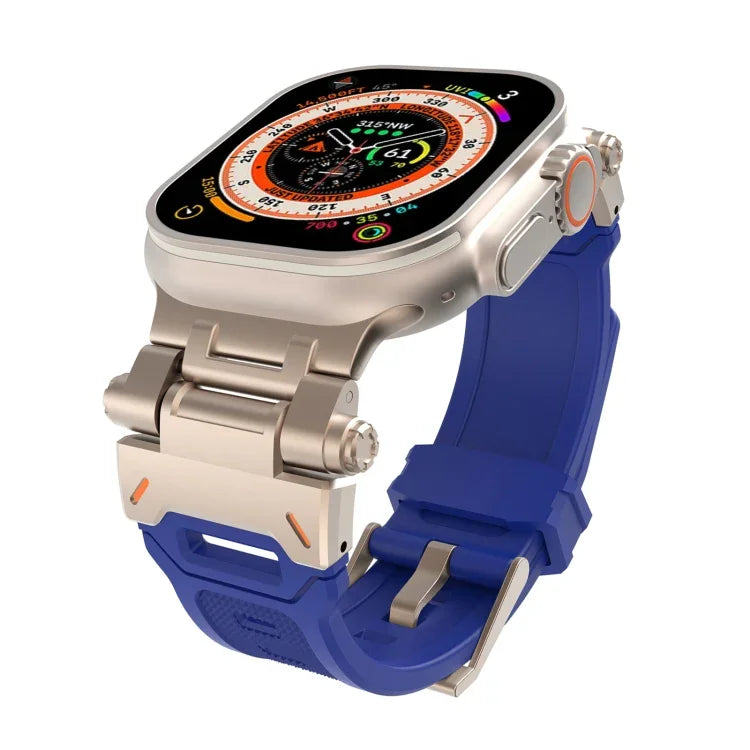 Stainless Steel Connector TPU Watch Band, For Apple Watch SE 2023 44mm, For Apple Watch Ultra 2 49mm