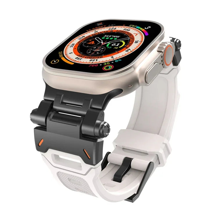 Stainless Steel Connector TPU Watch Band, For Apple Watch SE 2023 44mm, For Apple Watch Ultra 2 49mm