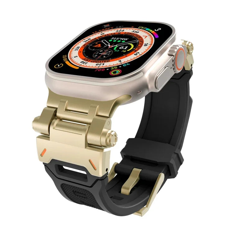 Stainless Steel Connector TPU Watch Band, For Apple Watch SE 2023 44mm, For Apple Watch Ultra 2 49mm