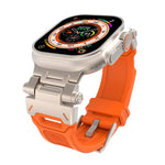 Stainless Steel Connector TPU Watch Band, For Apple Watch SE 2023 44mm, For Apple Watch Ultra 2 49mm