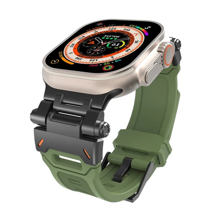 Stainless Steel Connector TPU Watch Band, For Apple Watch Series 6 44mm, For Apple Watch Series 5 44mm