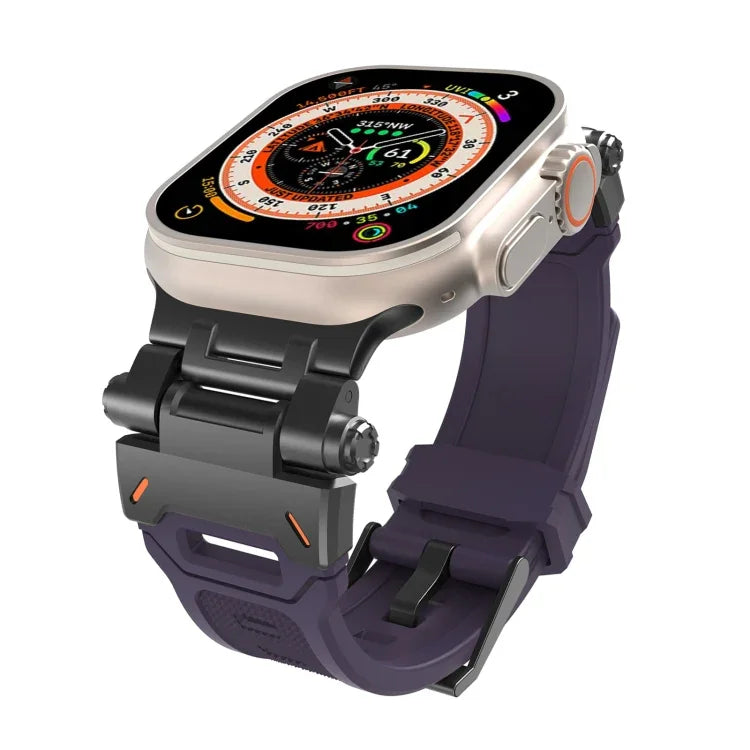 Stainless Steel Connector TPU Watch Band, For Apple Watch Series 6 44mm, For Apple Watch Series 5 44mm