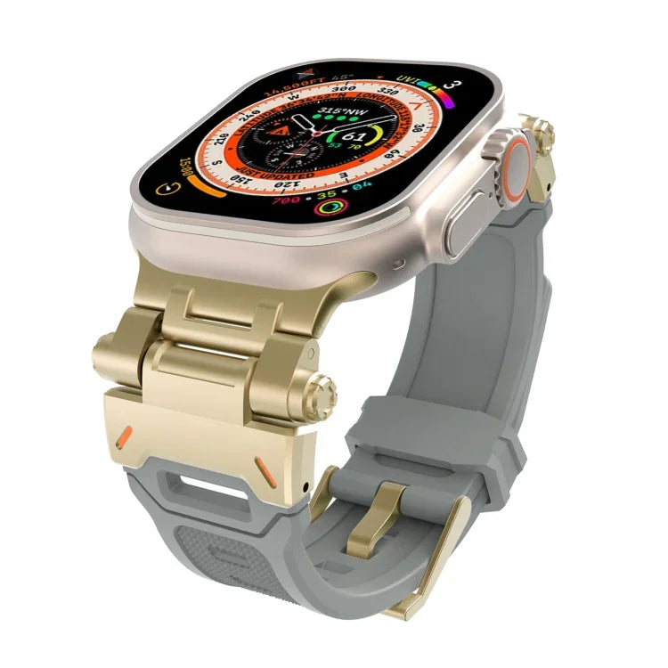 Stainless Steel Connector TPU Watch Band, For Apple Watch Series 6 44mm, For Apple Watch Series 5 44mm