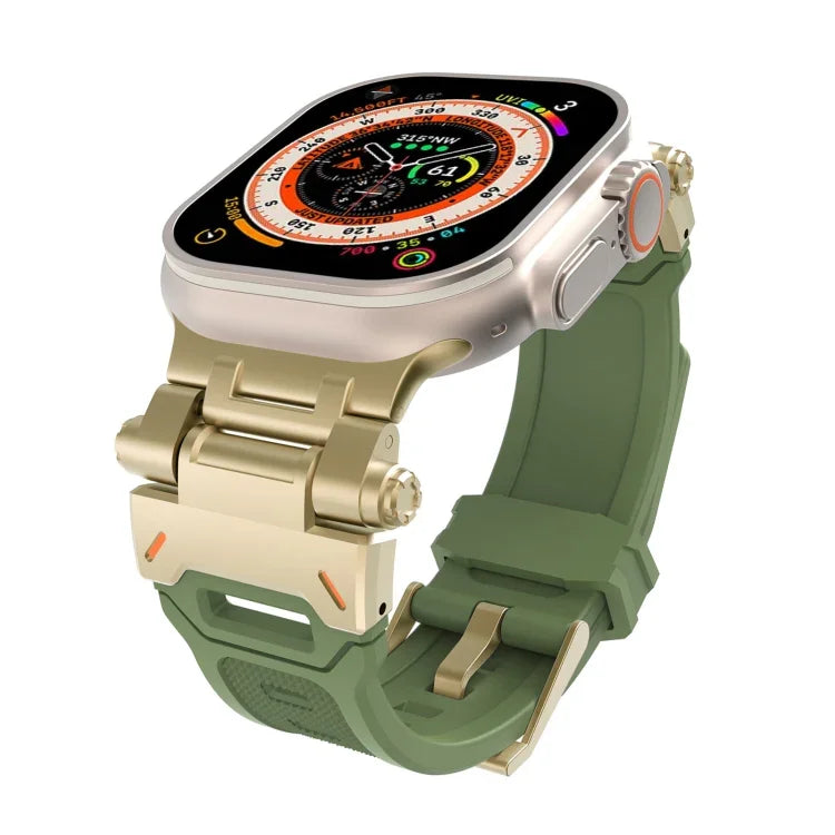 Stainless Steel Connector TPU Watch Band, For Apple Watch Series 4 44mm, For Apple Watch Series 3 42mm