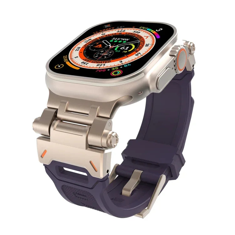 Stainless Steel Connector TPU Watch Band, For Apple Watch Series 4 44mm, For Apple Watch Series 3 42mm