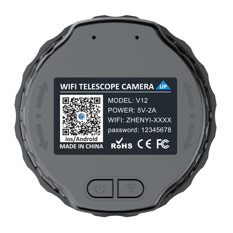 V12 2K WiFi HD Telescope Eyepiece Outdoor Portable Mirror Camera, V12
