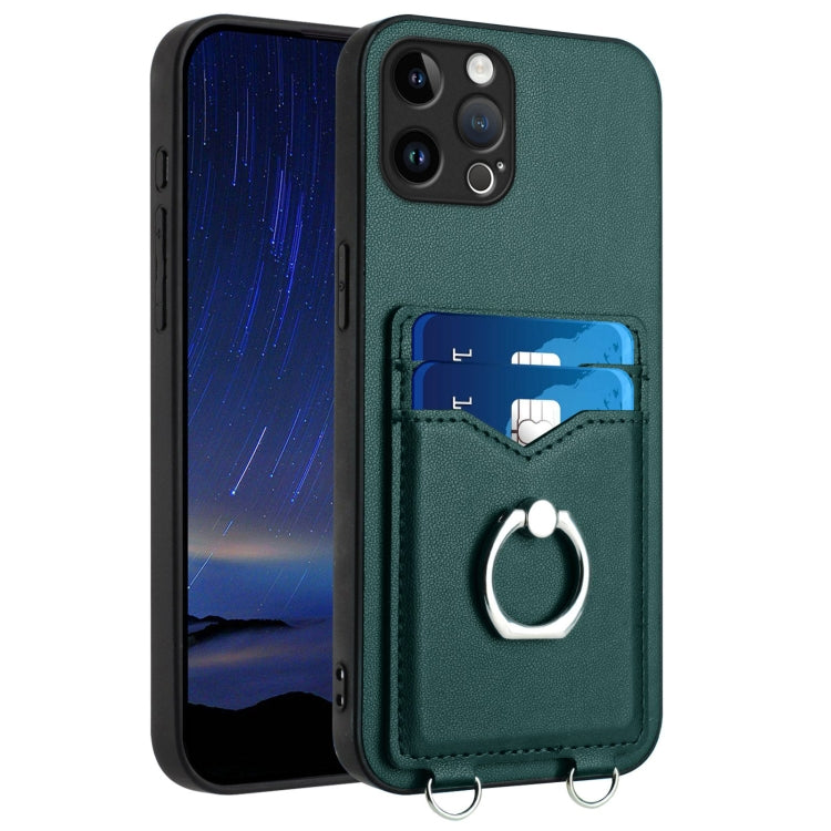 R20 Ring Card Holder Phone Case, For iPhone 13 mini, For iPhone 12, For iPhone 12 Pro Max, For iPhone 12 Pro, For iPhone 12 mini, For iPhone 11 Pro Max, For iPhone 11, For iPhone 11 Pro