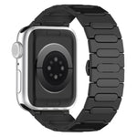 Oval Butterfly Buckle Titanium Alloy Watch Band, For Apple Watch SE 2023 44mm, For Apple Watch Ultra 2 49mm, For Apple Watch Series 9 45mm, For Apple Watch Ultra 49mm, For Apple Watch Series 8 45mm, For Apple Watch SE 2022 44mm                         ...