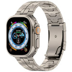 Turtle Buckle Titanium Alloy Watch Band, For Apple Watch SE 2023 44mm, For Apple Watch SE 2023 40mm, For Apple Watch Ultra 2 49mm, For Apple Watch Series 9 45mm, For Apple Watch Series 9 41mm, For Apple Watch Ultra 49mm, For Apple Watch Series 8 41mm  ...