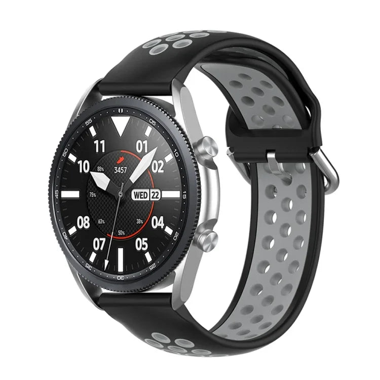 Silicone Sports Two-tone Strap, Size: Free Size 20mm, For Galaxy Watch 3 41mm