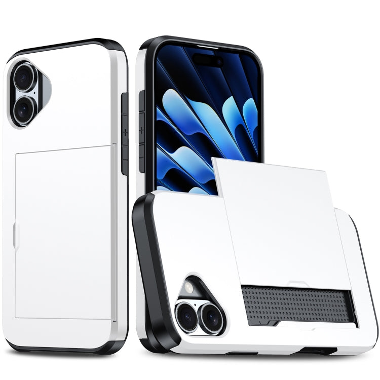 Shockproof Armor Phone Case with Card Slot, For iPhone Air, For iPhone 16 Pro Max, For iPhone 16 Pro, For iPhone 16 Plus