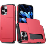 Shockproof Armor Phone Case with Card Slot, For iPhone 16 Pro Max, For iPhone 16 Pro, For iPhone 16 Plus, For iPhone 16