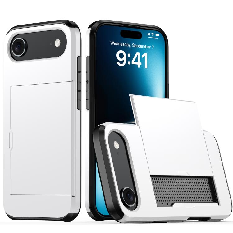 Shockproof Armor Phone Case with Card Slot, For iPhone Air, For iPhone 16 Pro Max, For iPhone 16 Pro, For iPhone 16 Plus
