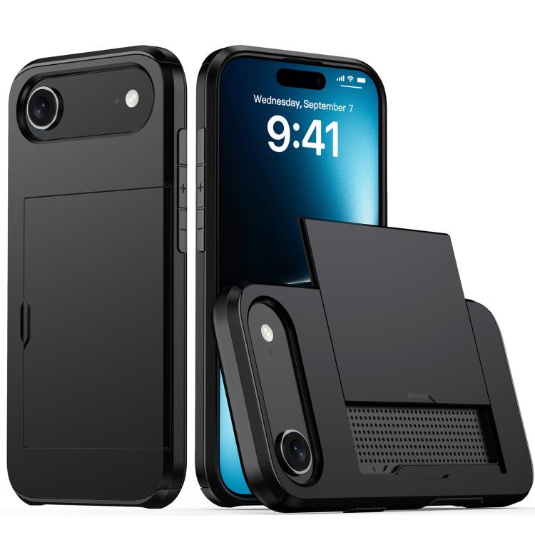 Shockproof Armor Phone Case with Card Slot, For iPhone Air, For iPhone 16 Pro Max, For iPhone 16 Pro, For iPhone 16 Plus