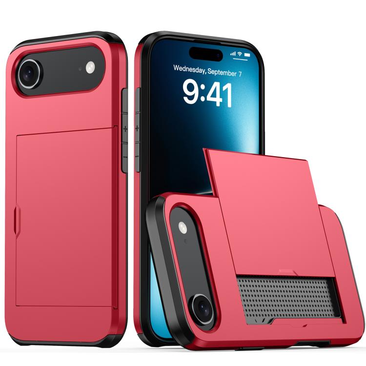 Shockproof Armor Phone Case with Card Slot, For iPhone Air, For iPhone 16 Pro Max, For iPhone 16 Pro, For iPhone 16 Plus