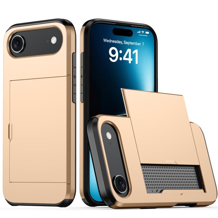 Shockproof Armor Phone Case with Card Slot, For iPhone Air, For iPhone 16 Pro Max, For iPhone 16 Pro, For iPhone 16 Plus