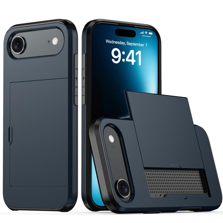 Shockproof Armor Phone Case with Card Slot, For iPhone Air, For iPhone 16 Pro Max, For iPhone 16 Pro, For iPhone 16 Plus