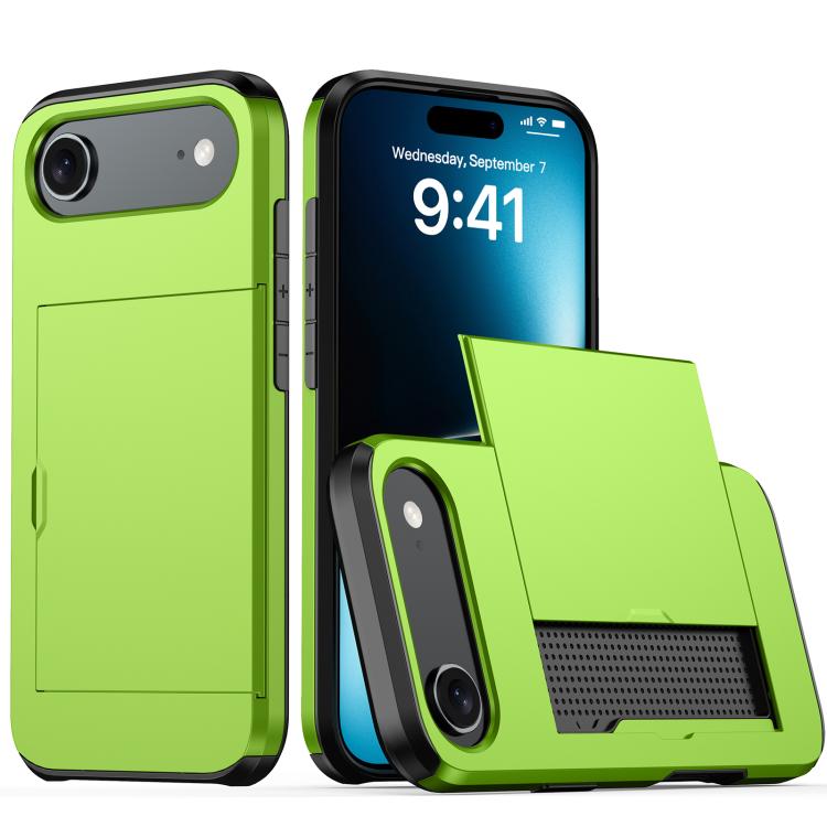 Shockproof Armor Phone Case with Card Slot, For iPhone Air, For iPhone 16 Pro Max, For iPhone 16 Pro, For iPhone 16 Plus