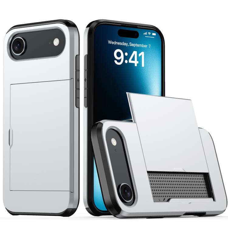 Shockproof Armor Phone Case with Card Slot, For iPhone Air, For iPhone 16 Pro Max, For iPhone 16 Pro, For iPhone 16 Plus