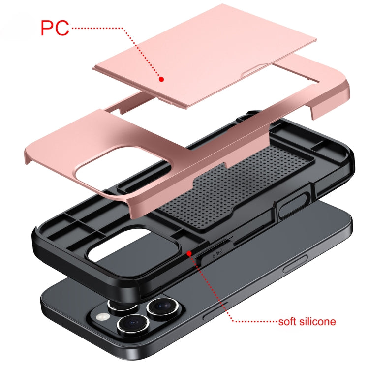 Shockproof Armor Phone Case with Card Slot, For iPhone Air, For iPhone 16 Pro Max, For iPhone 16 Pro, For iPhone 16 Plus