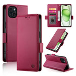 Side Buckle Magnetic Frosted Leather Phone Case, For iPhone 16 Pro, For iPhone 16 Plus, For iPhone 16, For iPhone 15 Pro Max, For iPhone 15 Pro, For iPhone 15 Plus