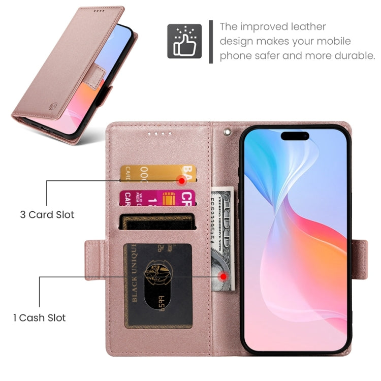 Side Buckle Magnetic Frosted Leather Phone Case, For iPhone 16 Pro, For iPhone 16 Plus, For iPhone 16, For iPhone 15 Pro Max, For iPhone 15 Pro, For iPhone 15 Plus