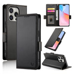 Side Buckle Magnetic Frosted Leather Phone Case, For iPhone 16 Pro, For iPhone 16 Plus, For iPhone 16, For iPhone 15 Pro Max, For iPhone 15 Pro, For iPhone 15 Plus