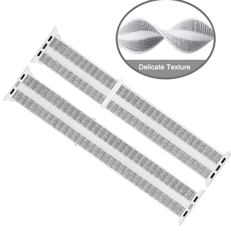 Nylon Loop Watchband, For Apple Watch Series 8&7 41mm / SE 2&6&SE&5&4 40mm / 3&2&1 38mm, For Apple Watch Ultra 49mm / Series 8&7 45mm / SE 2&6&SE&5&4 44mm / 3&2&1 42mm, For Apple Watch Series 7 41mm / 6 & SE & 5 & 4 40mm / 3 & 2 & 1 38mm               ...